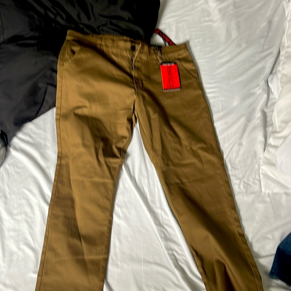 ETHANOL Men's Slim-Fit Comfort Stretch with 5 Pocket Design Straight Pants
